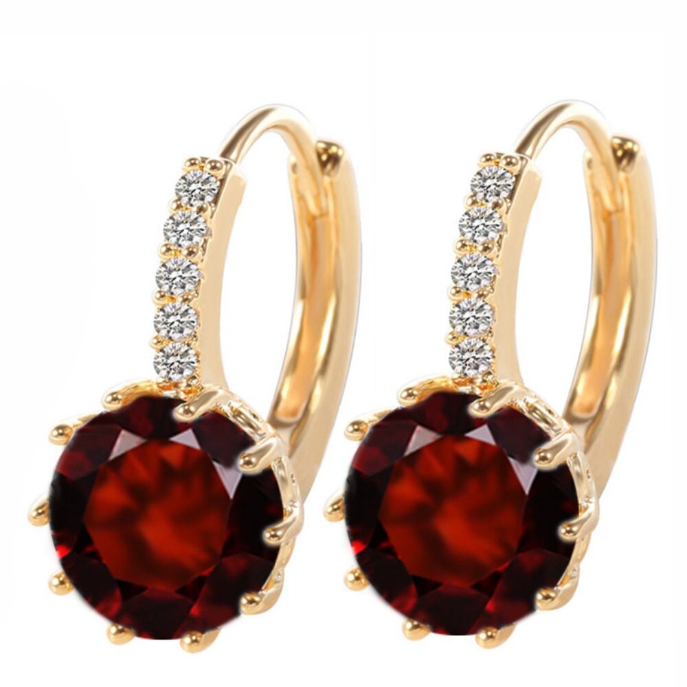 Red Crystal Fancy Earrings NEW